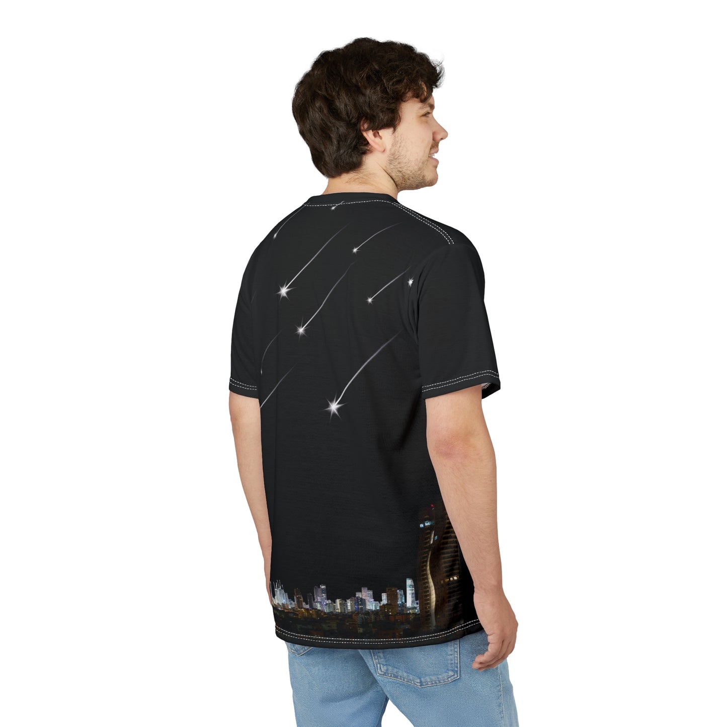 Stars Over Tel Aviv - Unisex Cut & Sew Tee
