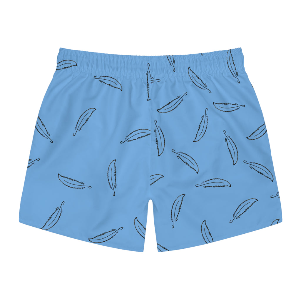 Black Feather Swim Trunks