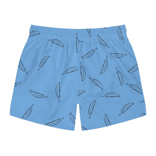 Black Feather Swim Trunks