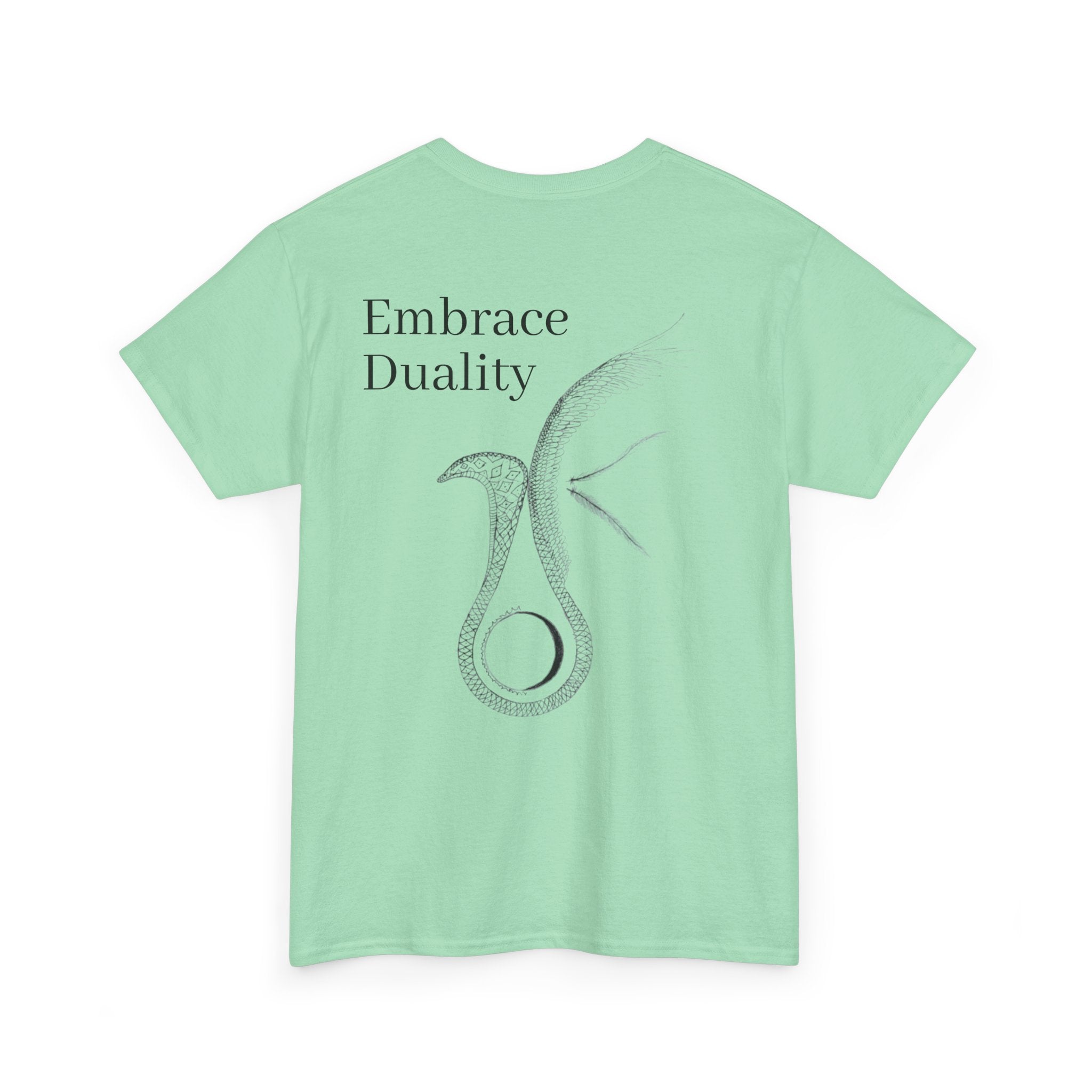 Embrace Duality" Unisex Heavy Cotton Tee.